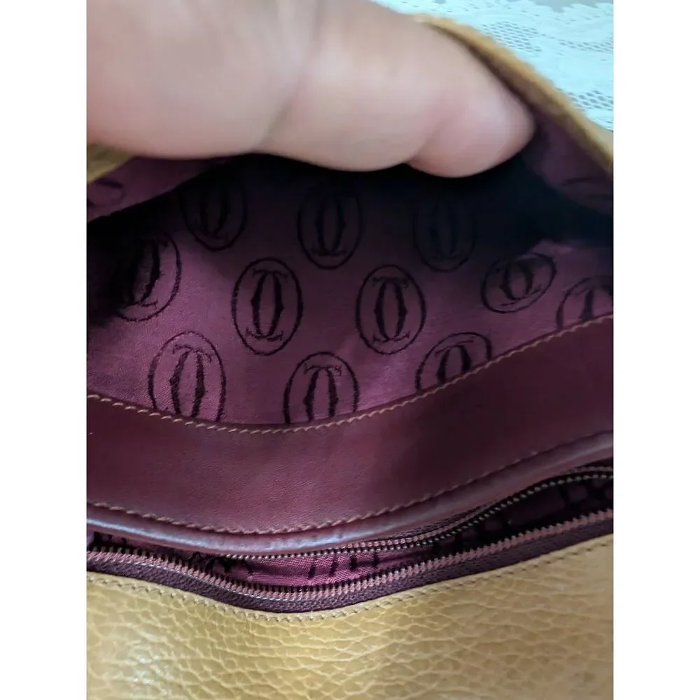 Cartier crossbody bag golden yellow color